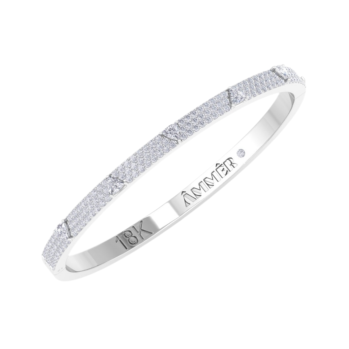 PEAK BANGLE IN WHITE DIAMONDS
