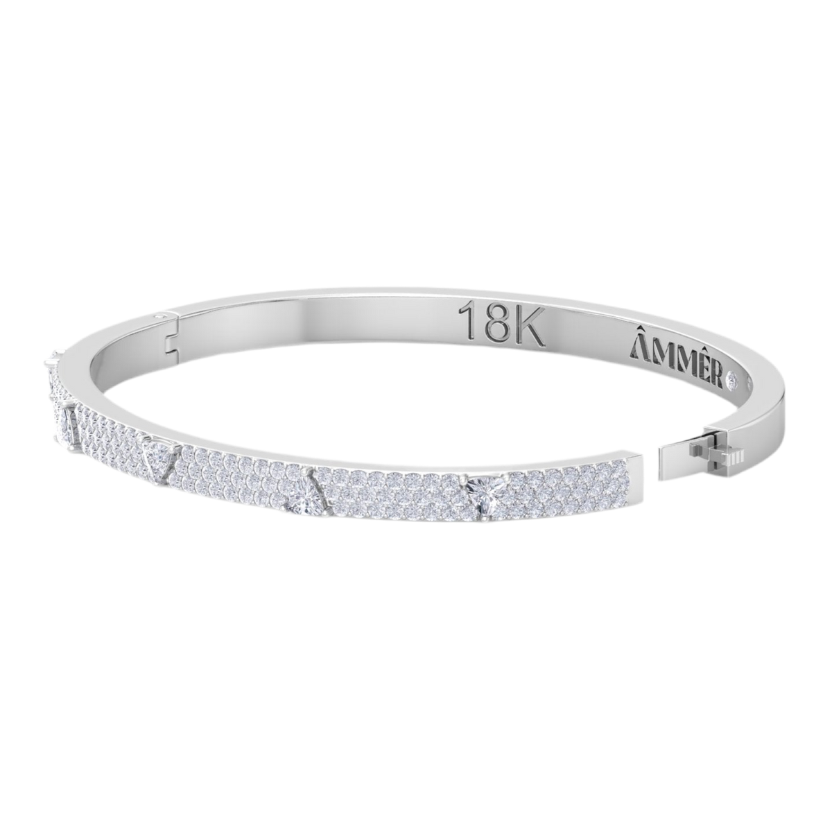 PEAK BANGLE IN WHITE DIAMONDS