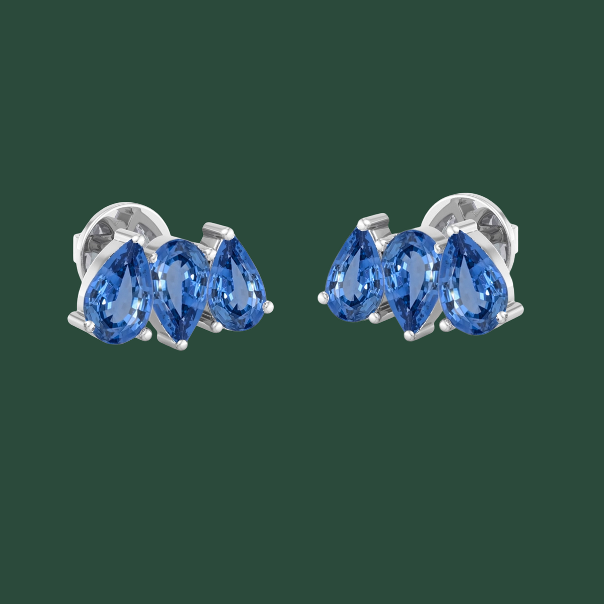 PEAR CONSTELLATION STUDS IN BLUE SAPPHIRE