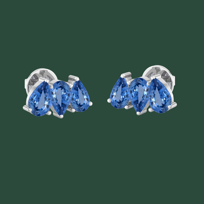 PEAR CONSTELLATION STUDS IN BLUE SAPPHIRE