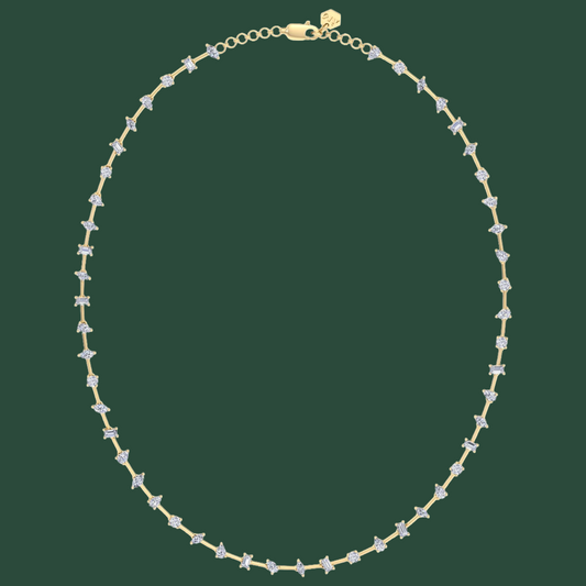 MULTI-SHAPE DIAMOND LINK NECKLACE