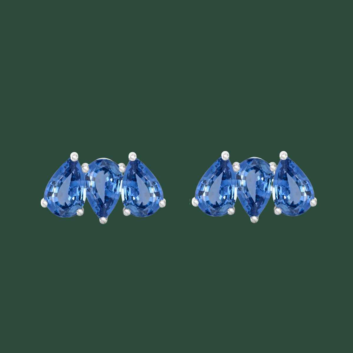PEAR CONSTELLATION STUDS IN BLUE SAPPHIRE