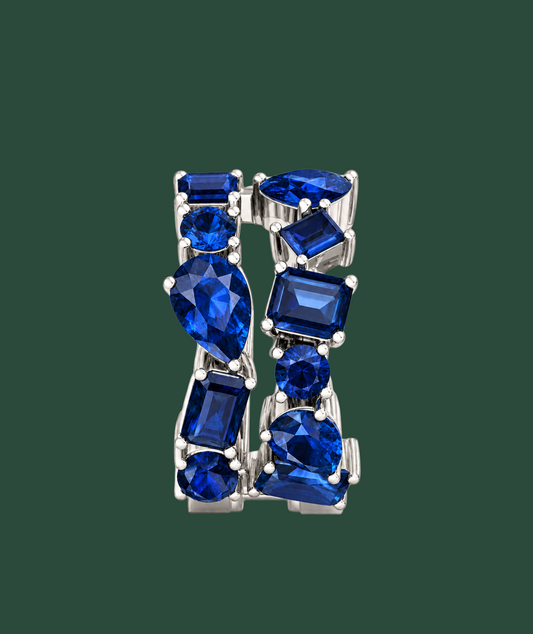 MULTI-SHAPE SAPPHIRE EAR CUFF
