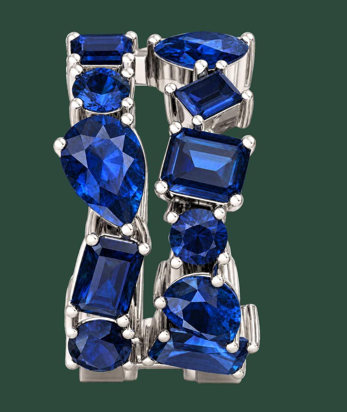 MULTI-SHAPE SAPPHIRE EAR CUFF