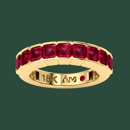 ASSCHER RUBY BAND