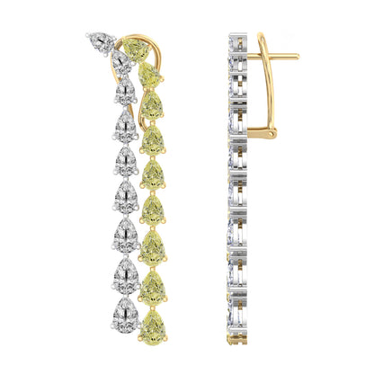 Salto Angel Two-tone Diamond Drop Earrings