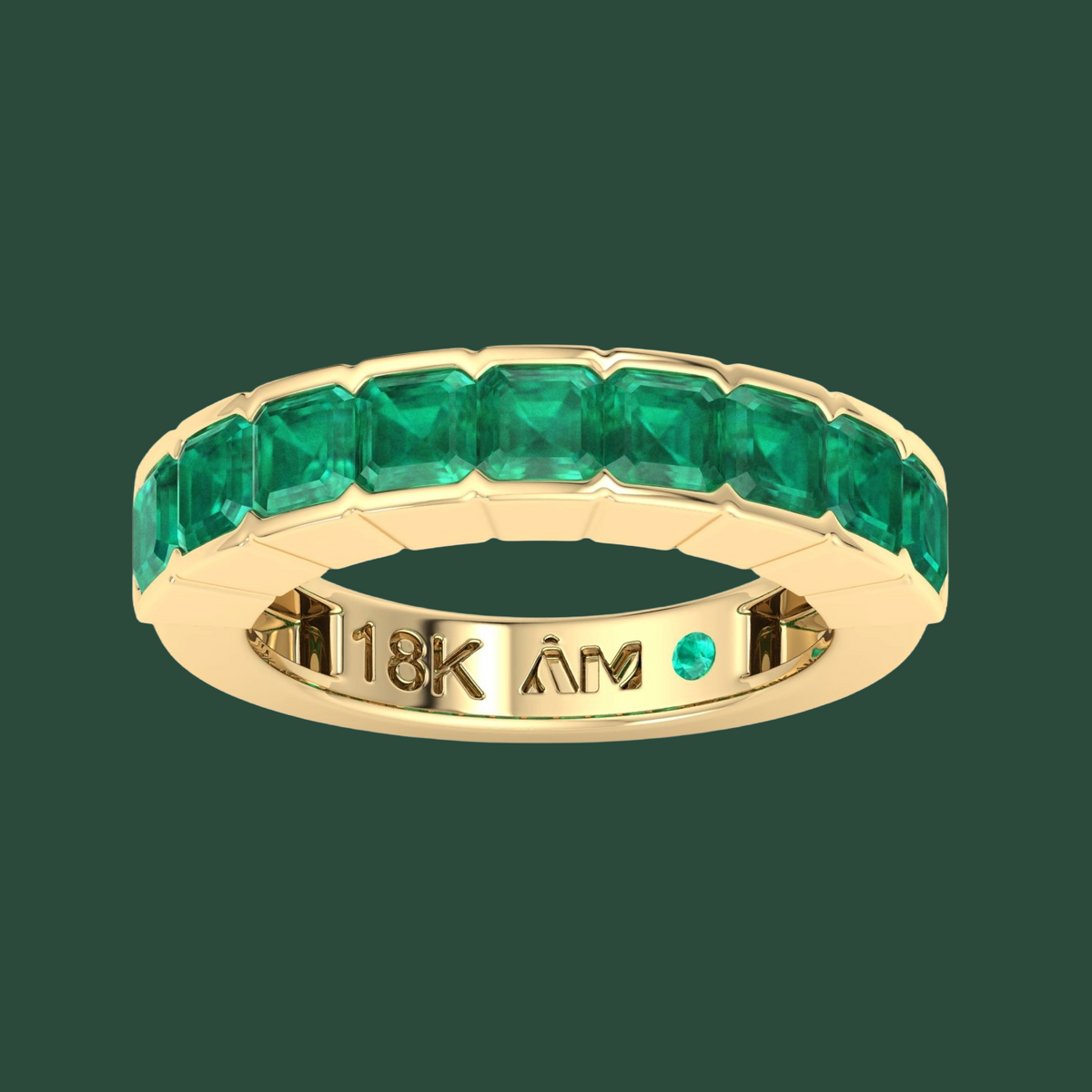 ASSCHER EMERALD BAND