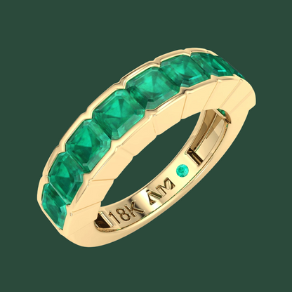 ASSCHER EMERALD BAND