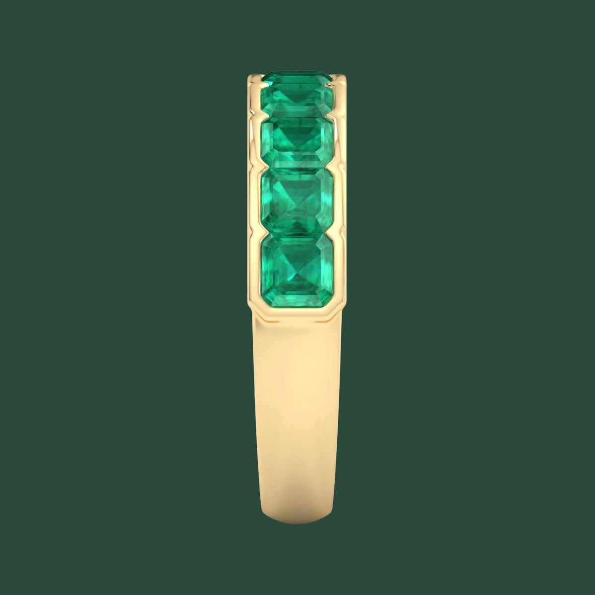 ASSCHER EMERALD BAND