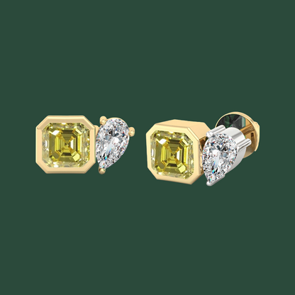 CONTRAST DIAMOND STUDS