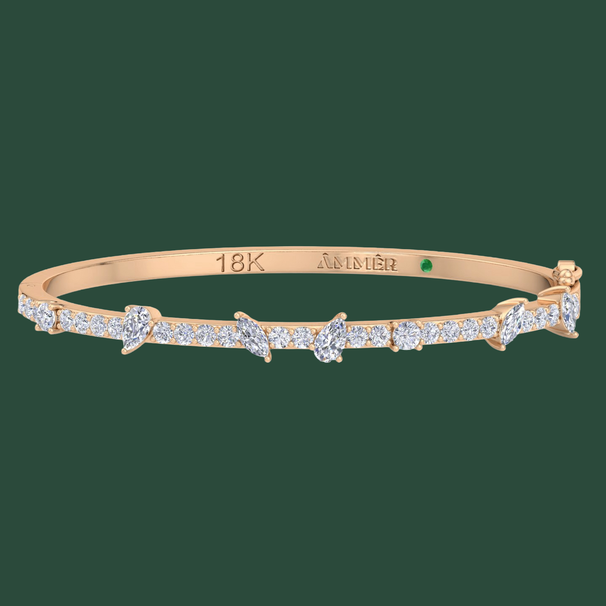 MULTI-SHAPE DIAMOND BANGLE
