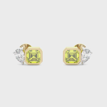 CONTRAST DIAMOND STUDS