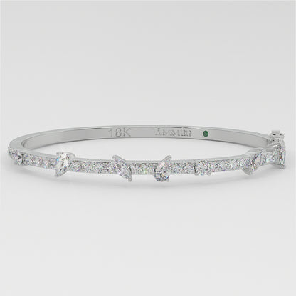 MULTI-SHAPE DIAMOND BANGLE